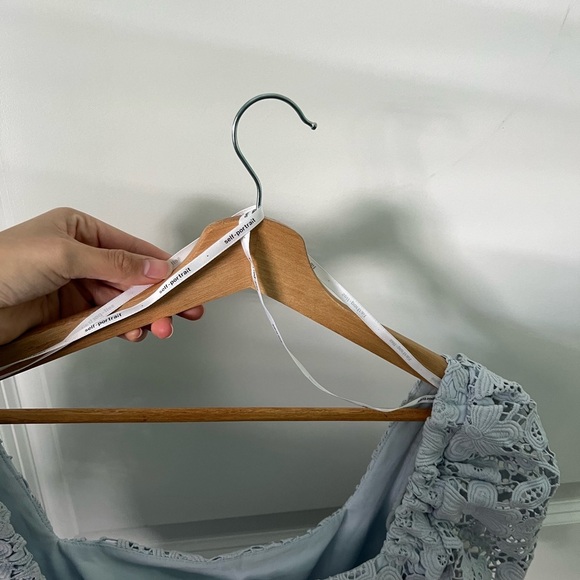 ✨Self Portrait Women's Blue Guipure Lace Mini Dress - Picture 9 of 10